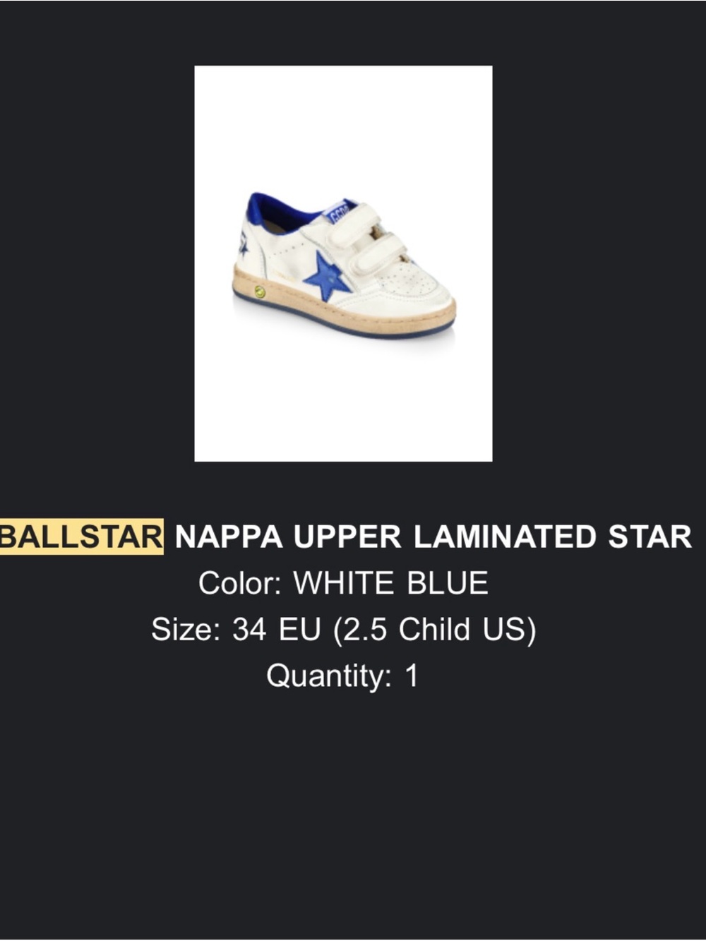Golden Goose Ballstar Nappa Under Laminated Star Boys Shoes NWOT - Picture 11 of 11